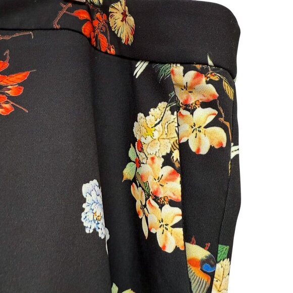 NEW Rara Avis by Iris Apfel Pants Plus Size 24W Asian Cranes Black Artsy Flare - Picture 9 of 13